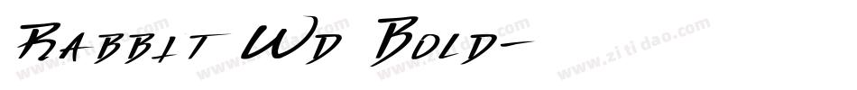 Rabbit Wd Bold字体转换